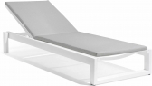 Лежак металлический с матрасом MANUTTI Fuse алюминий, батилин, ткань Фото 1