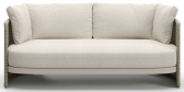 Диван двухместный с подушками SNOC Miura Bisque алюминий, роуп, олефин Фото 1