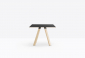 Стол обеденный PEDRALI Arki-Table Wood дуб, компакт-ламинат HPL беленый дуб, черный Фото 4
