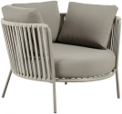 Лаунж-кресло плетеное с подушками Vermobil Daisy Rope нержавеющая сталь, роуп, ткань Фото 1