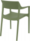 Кресло пластиковое Siesta Contract Tulum стеклопластик, полипропилен оливковый Фото 8