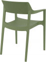 Кресло пластиковое Siesta Contract Tulum стеклопластик, полипропилен оливковый Фото 8