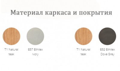 Шезлонг-лежак деревянный Ethimo Sand тик, текстилен Ethitex натуральный, тортора Фото 3
