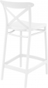Стул пластиковый полубарный Siesta Contract Cross Bar 65 стеклопластик белый Фото 6