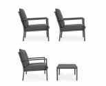 Комплект металлической лаунж мебели Garden Relax Konnor алюминий, текстилен, олефин антрацит Фото 6