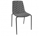 Стул пластиковый Gaber Alhambra NA металл, технополимер черный, белый Фото 1