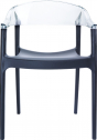 Кресло пластиковое Siesta Contract Carmen стеклопластик, поликарбонат черный, прозрачный Фото 7