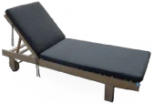 Шезлонг-лежак деревянный с матрасом Tagliamento National кладо, полиэстер натуральный Фото 1