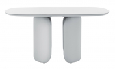 Стол обеденный PEDRALI Elinor сталь, кожа, компакт-ламинат HPL белый Фото 1