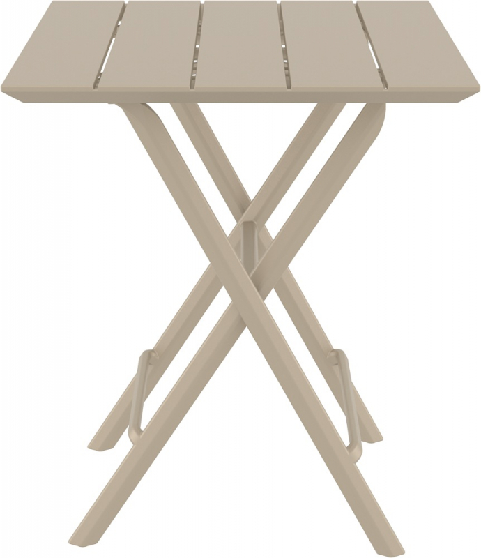 Стол пластиковый складной Helen Folding Table 60, бежевый, 600х600х740 мм