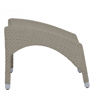 Подставка для ног плетеная JANUS et Cie Amari алюминий, искусственный ротанг палладиевый саржевый Фото 5