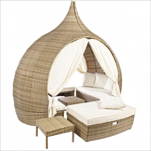 Комплект плетеной мебели с подушками Garden Relax Kaylee алюминий, искусственный ротанг бежевый Фото 4