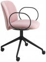 Кресло офисное с обивкой Scab Design Mentha Pop алюминий, технополимер, ткань черный, розовый Фото 1