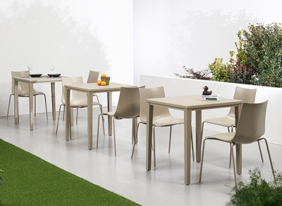 Стул пластиковый Scab Design Bella Intrecciata сталь, технополимер лен, тортора Фото 3