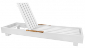 Лежак металлический Jati & Kebon Bari алюминий, тик белый Фото 6