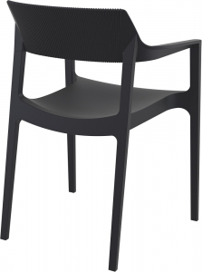 Кресло пластиковое Siesta Contract Tulum стеклопластик, полипропилен черный Фото 11