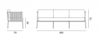 Диван трехместный плетеный с подушками-thumbs-Фото3