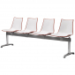 Система сидений на 4 места Scab Design Zebra Bicolore Bench сталь, технополимер белый, оранжевый Фото 2