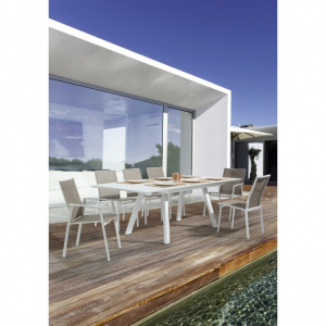 Стол металлический раздвижной Garden Relax Klayton сталь белый Фото 7