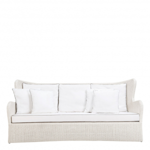 Диван трехместный плетеный с подушками JANUS et Cie Butterfly II алюминий, искусственный ротанг, акрил пергаментный Фото 5