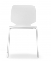 Стул пластиковый на полозьях PEDRALI Babila сталь, технополимер белый Фото 5