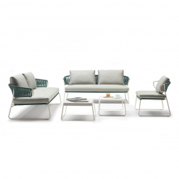 Диван плетеный с подушками Lisa Sofa Filo