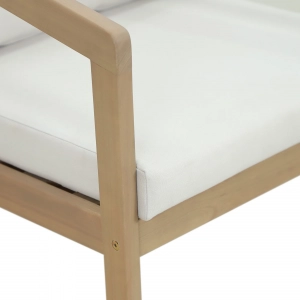 Модуль деревянный двухместный с подушками Tagliamento Nara акация, ткань песочный, бежевый Фото 5
