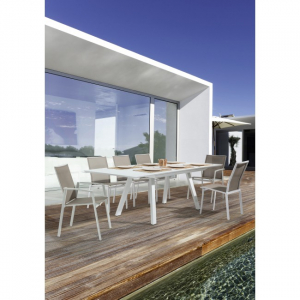 Стол металлический раздвижной Garden Relax Klayton сталь белый Фото 11