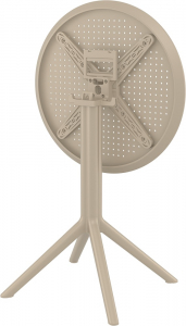 Стол пластиковый складной Siesta Contract Sky Folding Table 60 сталь, пластик бежевый Фото 9
