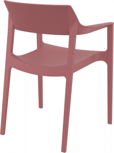 Кресло пластиковое Siesta Contract Tulum стеклопластик, полипропилен марсала Фото 10