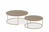 Комплект журнальных столиков BraFab Flen алюминий, керамика бежевый, коричневый Фото 2
