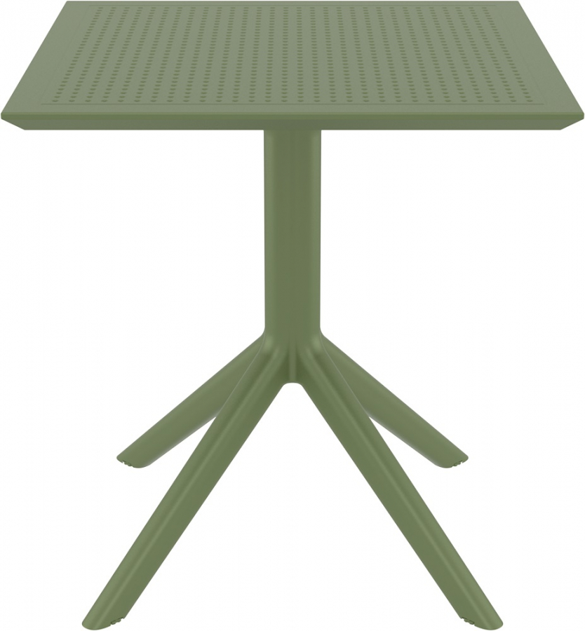 Стол пластиковый Sky Table 70, оливковый, 700х700х740 мм
