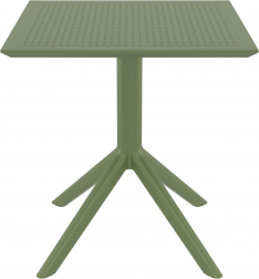 Стол пластиковый Sky Table 70, оливковый, 700х700х740 мм