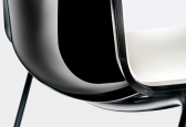 Стул пластиковый на полозьях PEDRALI Tweet металл, стеклопластик белый, черный Фото 4