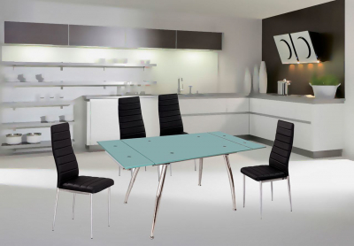 Стул с обивкой SIMTREX Eleganza хром, ПВХ черный Фото 2
