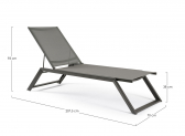 Шезлонг-лежак металлический Garden Relax Kaylan алюминий, текстилен антрацит, темно-серый Фото 2