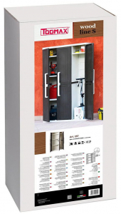 Шкаф пластиковый трехдверный Toomax Wood Line S пластик молочный, антрацит Фото 3