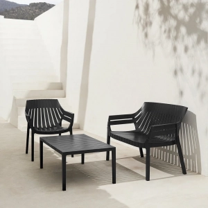 Диван пластиковый Vondom Spritz Basic полипропилен, стекловолокно черный Фото 5