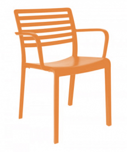 Кресло пластиковое Resol Lama armchair стеклопластик оранжевый Фото 1