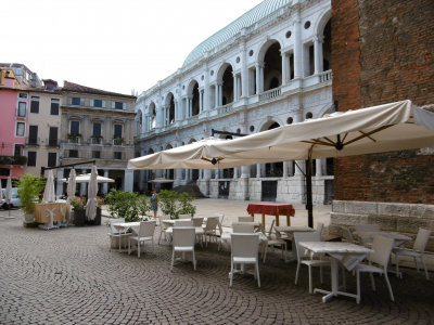 Зонт профессиональный двухкупольный 3х6 м Scolaro Wood Double алюминий, ироко, акрил имитация ироко, слоновая кость Фото 14