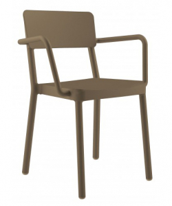 Кресло пластиковое Resol Lisboa armchair стеклопластик шоколад Фото 1