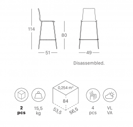 Стул барный пластиковый-thumbs-Фото3