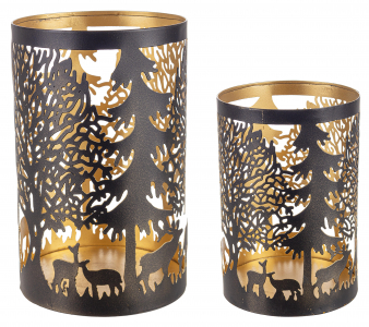 Комплект металлических подсвечников Garden Relax Daya металл черный Фото 1