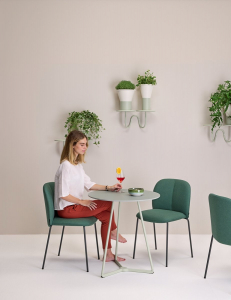 Стул с обивкой Scab Design Mentha Pop сталь, технополимер, ткань антрацит, зеленый Фото 7