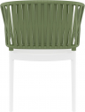 Кресло пластиковое Siesta Contract Portofino стеклопластик, полипропилен белый, оливковый Фото 5