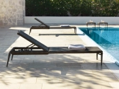 Шезлонг-лежак плетеный Unopiu Experience алюминий, искусственный ротанг графит, античный коричневый Фото 14
