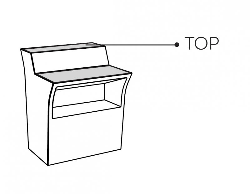Столешница стальная на верх барной стойки Jumbo Bar Top