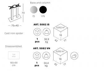 Подстолье двойное металлическое-thumbs-Фото3