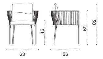 Кресло металлическое с подушкой-thumbs-Фото3