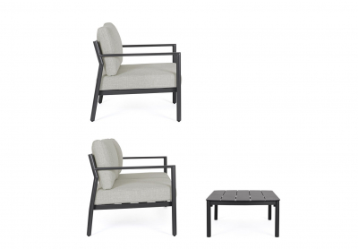 Комплект лаунж мебели Garden Relax Sirius алюминий, полиэстер антрацит Фото 7